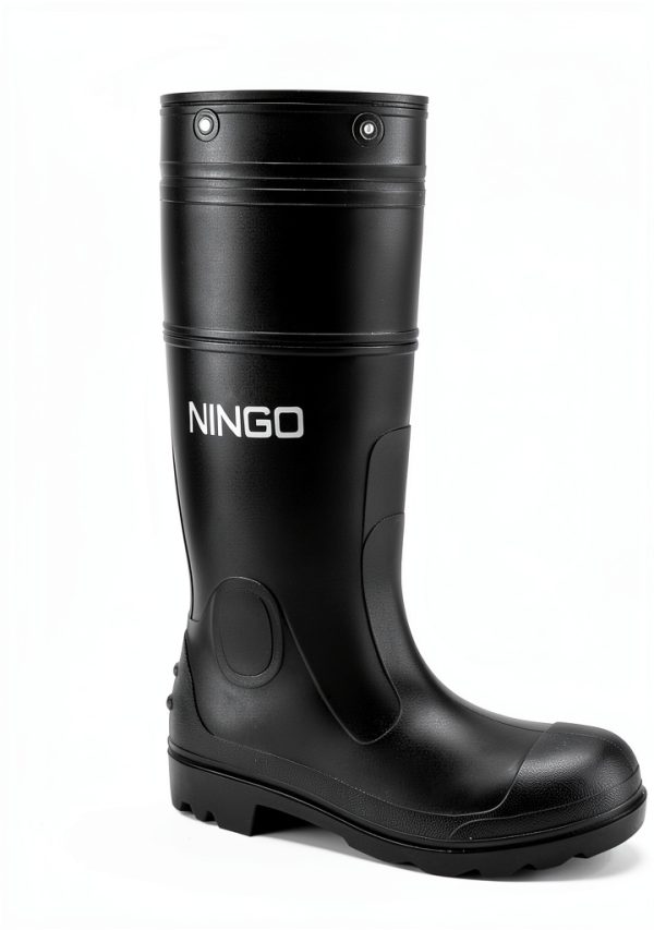 NINGO Mens Steel Toe Rain Boots Waterproof Work Boots-1