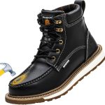 KELODON Waterproof Steel Toe Boots for Men-0