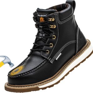 KELODON Waterproof Steel Toe Boots for Men-0