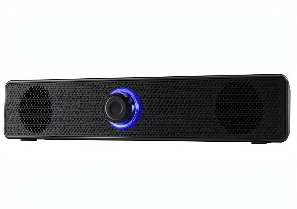Computer speakers with 3.5mm AUX audio plug and USB port