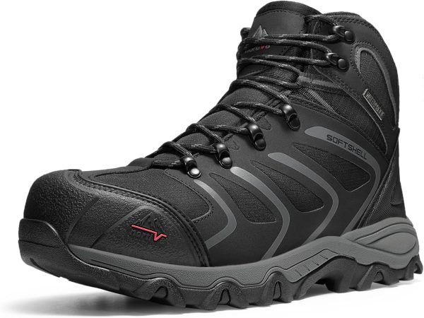 Men Steel Toe Work Boots Waterproof Slip Resistant-0