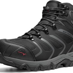 Pavo Steel Toe Work Boots Men Waterproof Slip Resistant-0