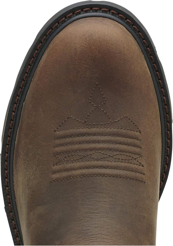 Ariat Groundbreaker Pull-on Work Boots Brown Mens Sizes-3