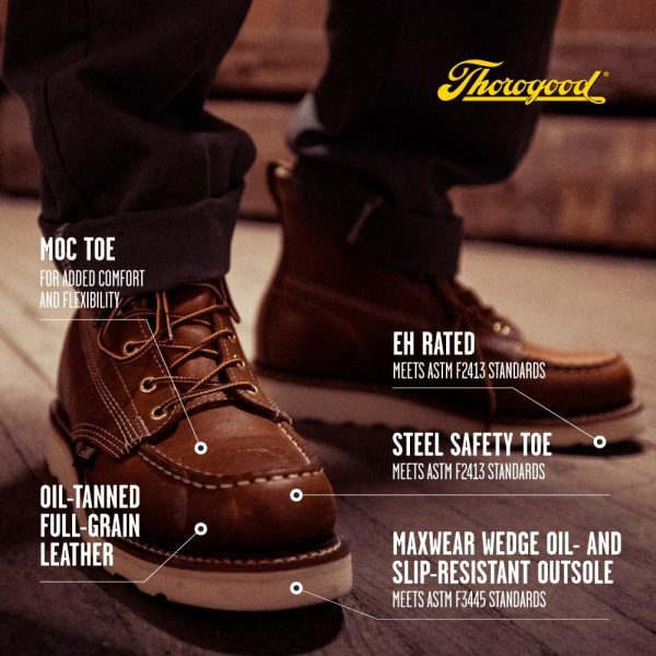 Thorogood American Heritage Steel Toe Work Boots Mens Safety-3