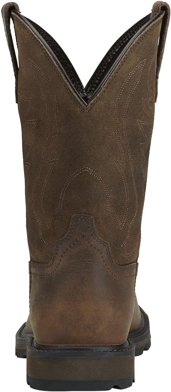 Ariat Groundbreaker Pull-on Work Boots Brown Mens-4
