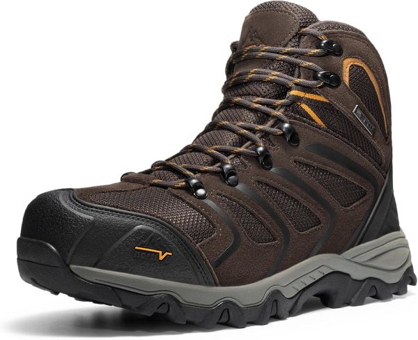 Pavo Steel Toe Work Boots Mens Waterproof Slip Resistant-0