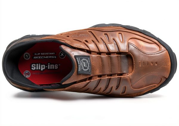 Skechers Brown Men's Work Shoes Composite Toe-1