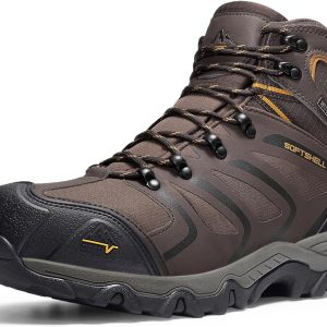 Men Steel Toe Work Boots Waterproof Slip Resistant-0