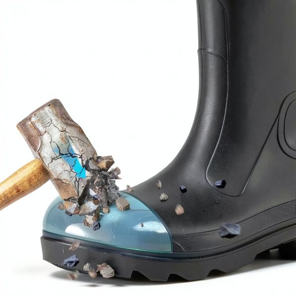 NINGO Mens Steel Toe Rain Boots Waterproof Work Boots-2