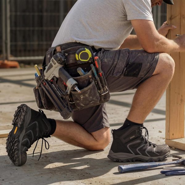 Pavo Steel Toe Work Boots Men Waterproof Slip Resistant-1