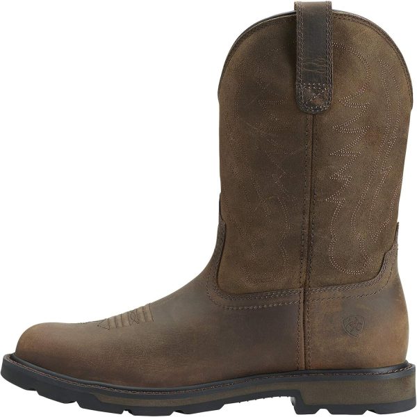 Ariat Groundbreaker Pull-on Work Boots Brown Mens-1