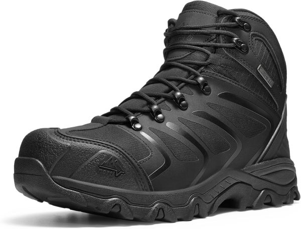 Pavo Steel Toe Work Boots Waterproof Slip Resistant Mens-0