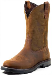 Ariat Groundbreaker Pull-on Work Boots Brown Mens Wide Sizes-0