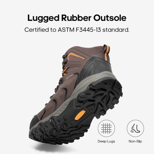Men Steel Toe Work Boots Waterproof Slip Resistant-5