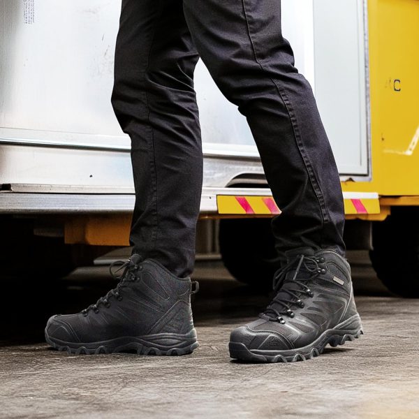 Men Steel Toe Work Boots Waterproof Slip Resistant-2