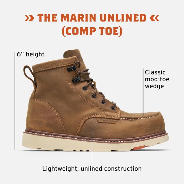 Marin Work Boot Brown Leather Safety Toe Mens-1