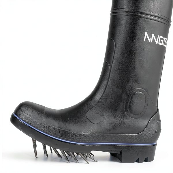 NINGO Mens Steel Toe Rain Boots Waterproof Work Boots-3