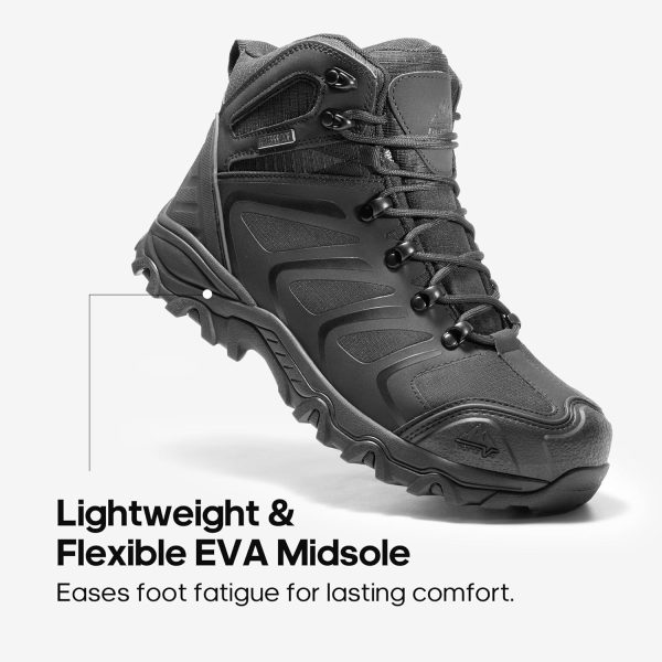 Men Steel Toe Work Boots Waterproof Slip Resistant-6