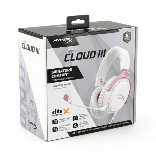 HyperX Cloud III Pink Gaming Headset Aluminum-4