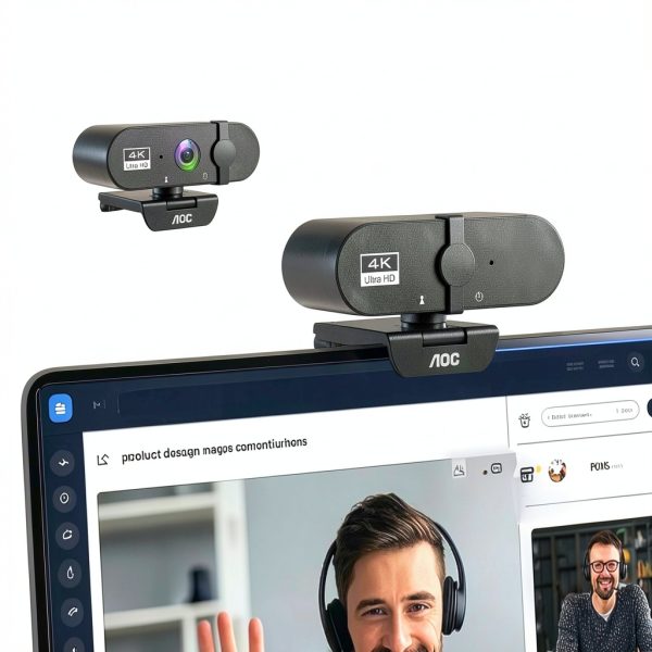 AOC 4K Ultra HD Webcam Black AC310-5