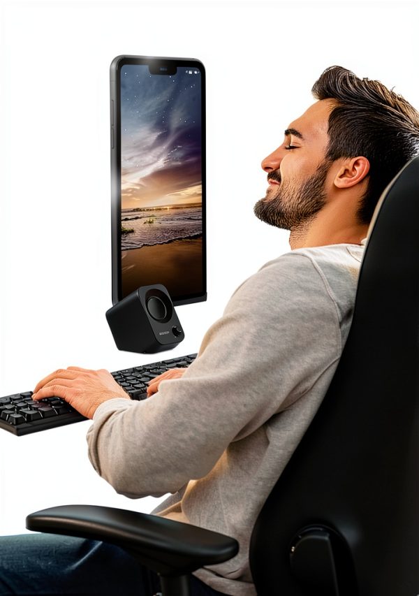 FUNLOGY White Bookshelf Speaker for PC Gaming-1