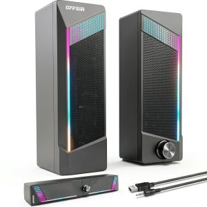 OFFSIR 2 in 1 Computer Speakers ABS Material Soundbar-0