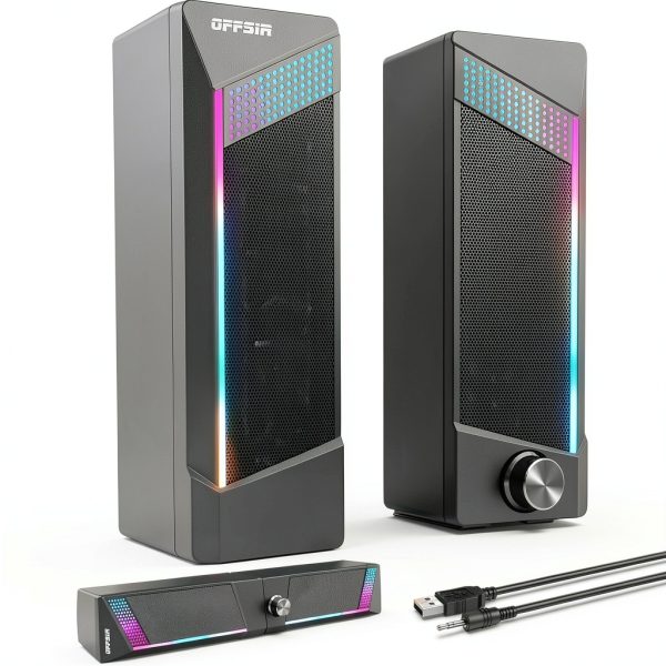 OFFSIR 2 in 1 Computer Speakers ABS Material Soundbar-0