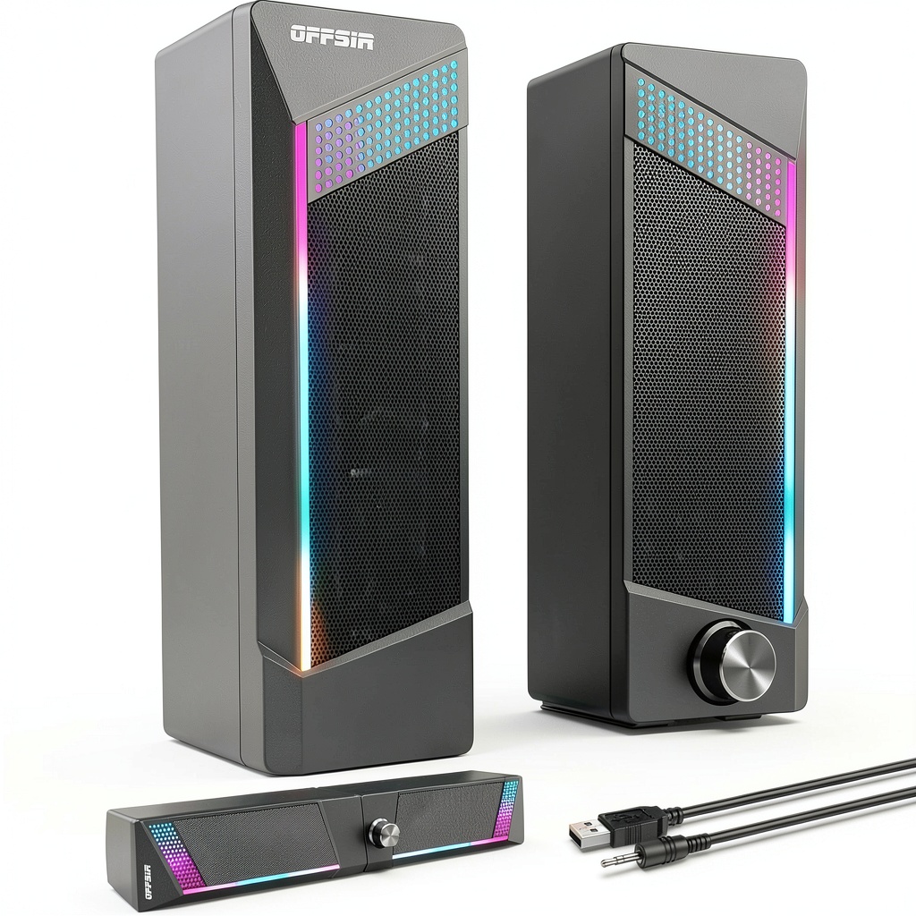 OFFSIR 2 in 1 computer speakers in soundbar mode