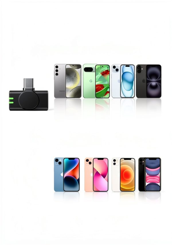 Wireless Lavalier Microphone GoorDik J7 Black Yellow Charging Case-5