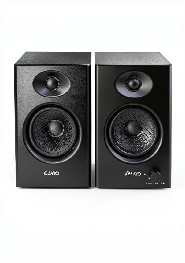OHAYO C6-Black 2.0 Bluetooth Bookshelf Computer Speakers with USB Port-3