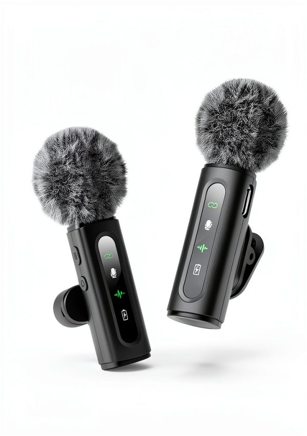 Wireless Lavalier Microphone GoorDik J26L2 Matte Black Noise Reduction-5