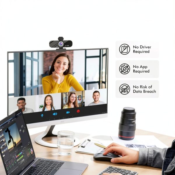 Webcam Gohero TW07 Black 1080p HD with Noise Cancel and Wide Angle-3