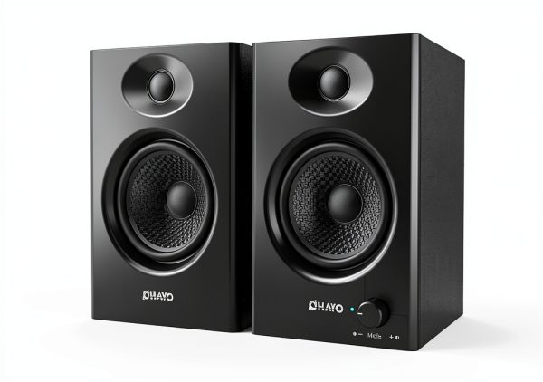 OHAYO C6-Black 2.0 Bluetooth Bookshelf Computer Speakers with USB Port-0