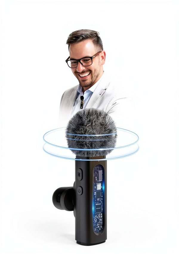 Wireless Lavalier Microphone GoorDik J26L2 Matte Black Noise Reduction-2