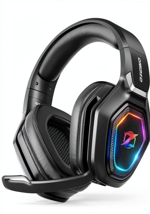 Gaming Headset Ozeino OW810 Red Bluetooth Noise Cancellation-0