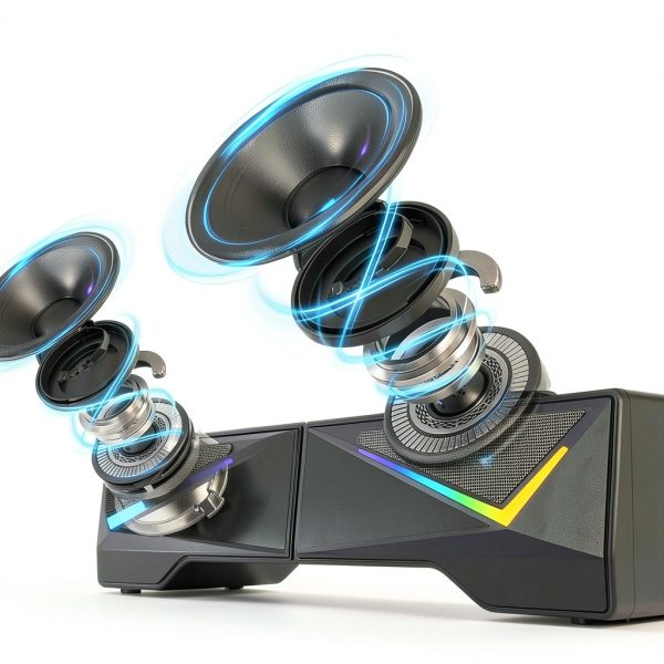 KAPEYDESI Splitx 2-in-1 Detachable Black Computer Speaker 6.5 Inch-1