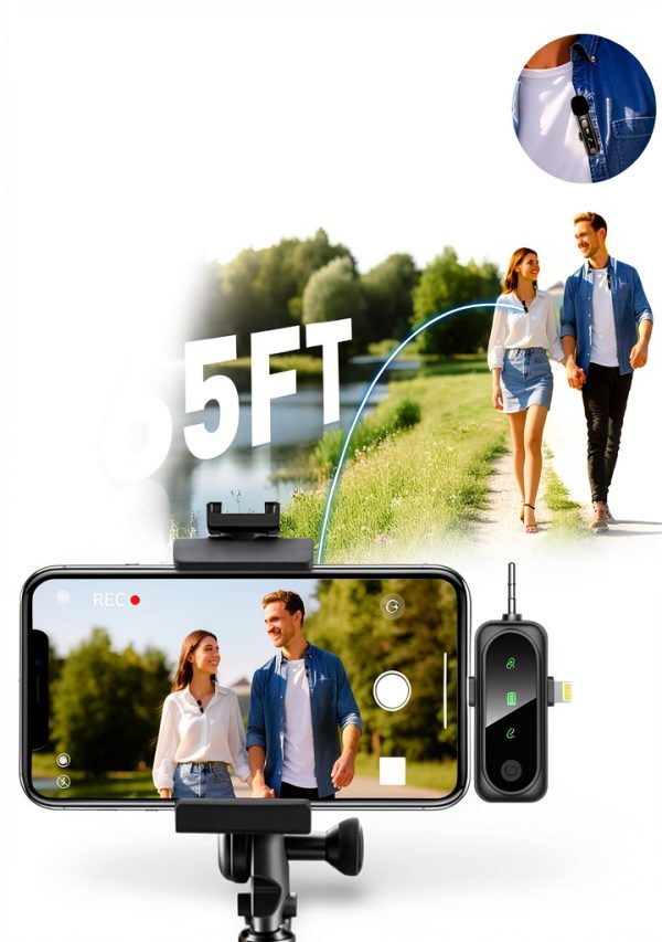 GoorDik Wireless Lavalier Mic J3 4-in-1 Omni Pattern Charging Case-6