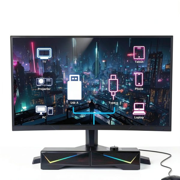 KAPEYDESI Splitx 2-in-1 Detachable Black Computer Speaker 6.5 Inch-6