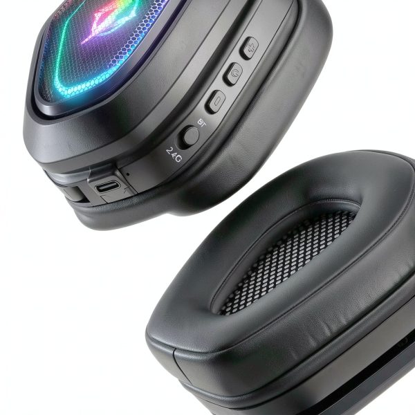 Gaming Headset Ozeino OW810 Red Bluetooth Noise Cancellation-3