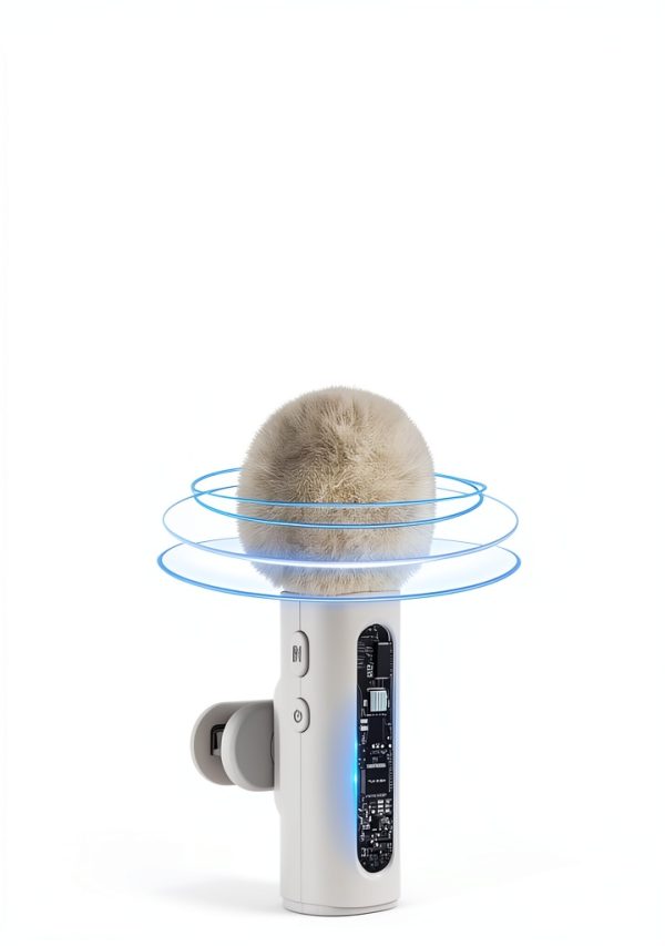 Wireless Lavalier Microphone GoorDik J3 USB‑C Charging Case White-2