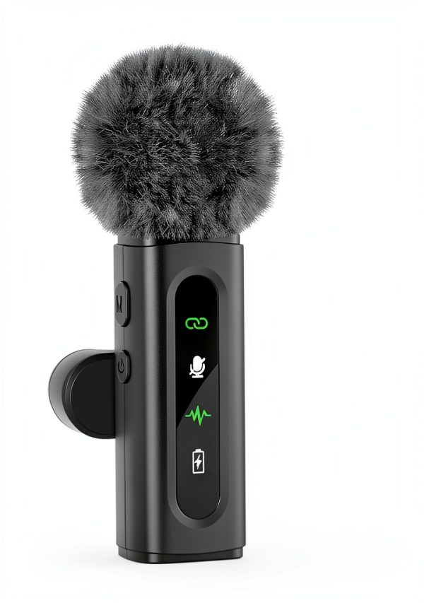 Wireless Lavalier Microphone GoorDik J26L2 Matte Black Noise Reduction-3
