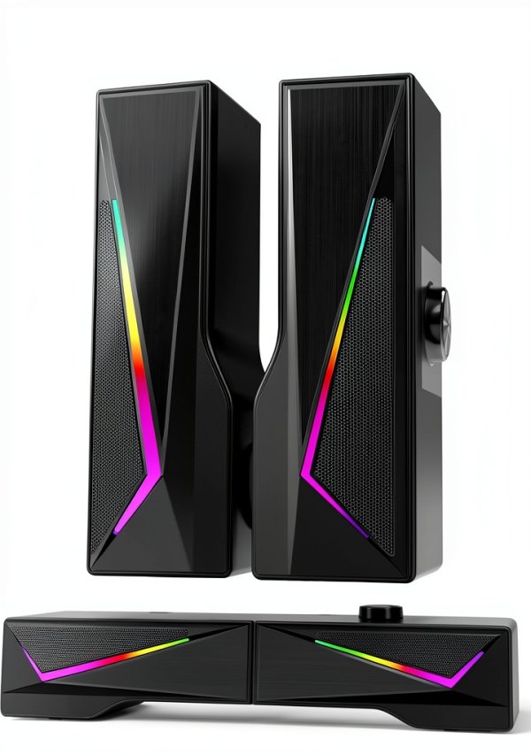 KAPEYDESI Splitx 2-in-1 Detachable Black Computer Speaker 6.5 Inch-0