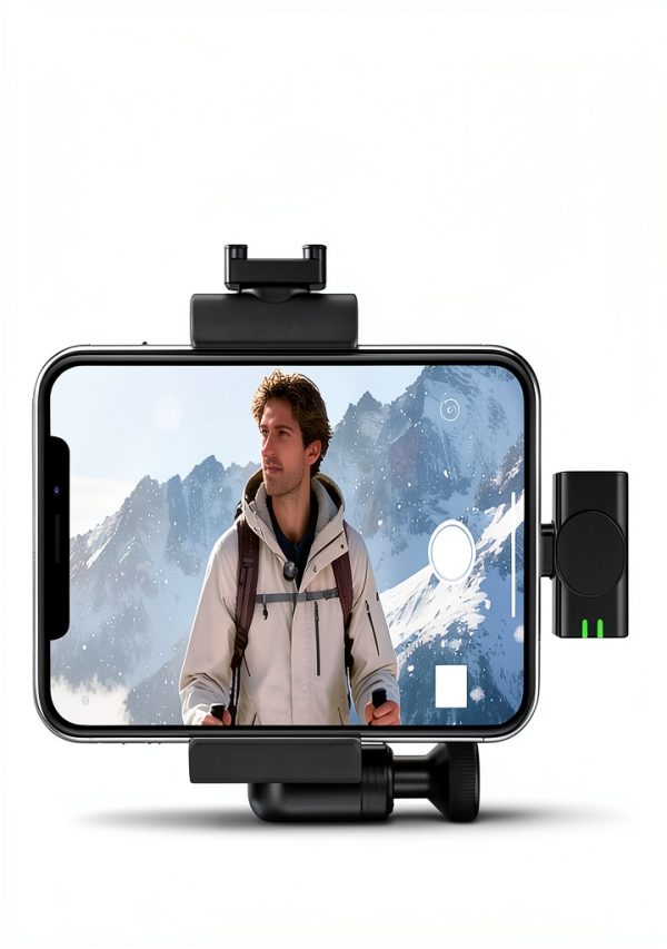 Wireless Lavalier Microphone GoorDik J7 Black Yellow Charging Case-4