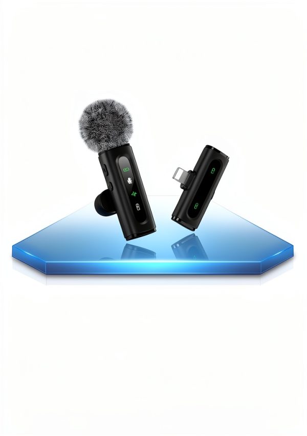 Wireless Lavalier Microphone GoorDik J26L2 Matte Black Noise Reduction-4