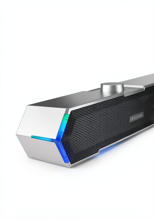 LENRUE G11 USB Computer Speakers Black 38cm Stereo Touch Light-2
